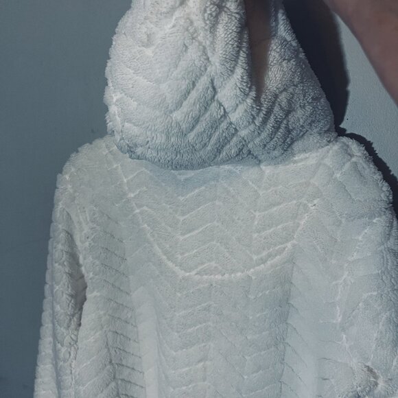 Nwt Anneliese Hooded Sweater White Cuddly Soft Pullover V-neck Sz L - Picture 5 of 7